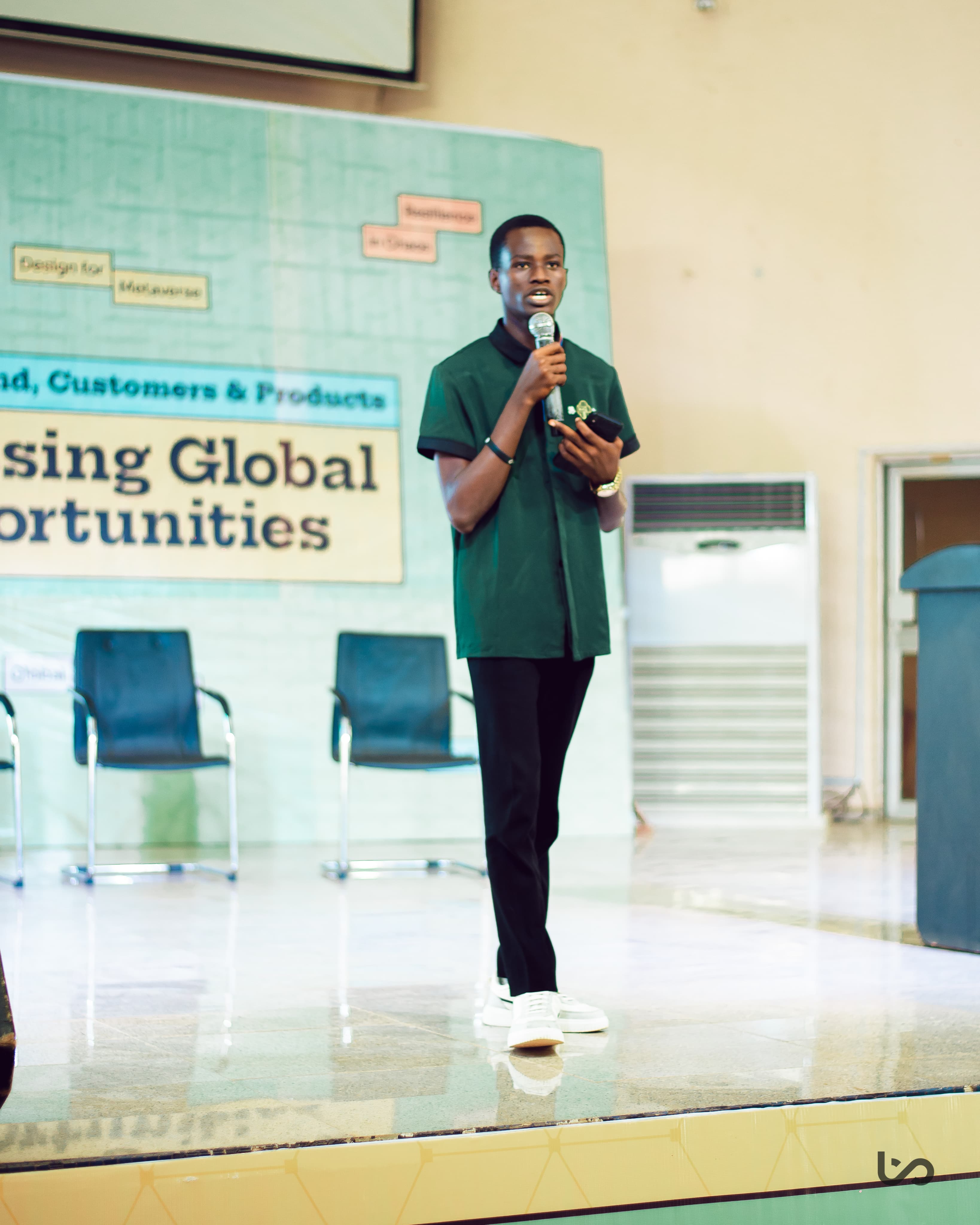 Speaker on stage at a BCP event